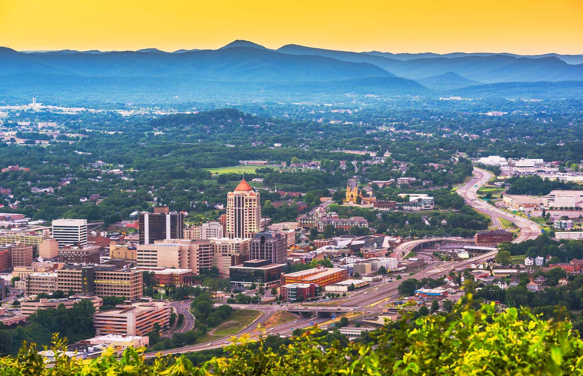 2: Roanoke, Virginia (81/100 cost of living score)